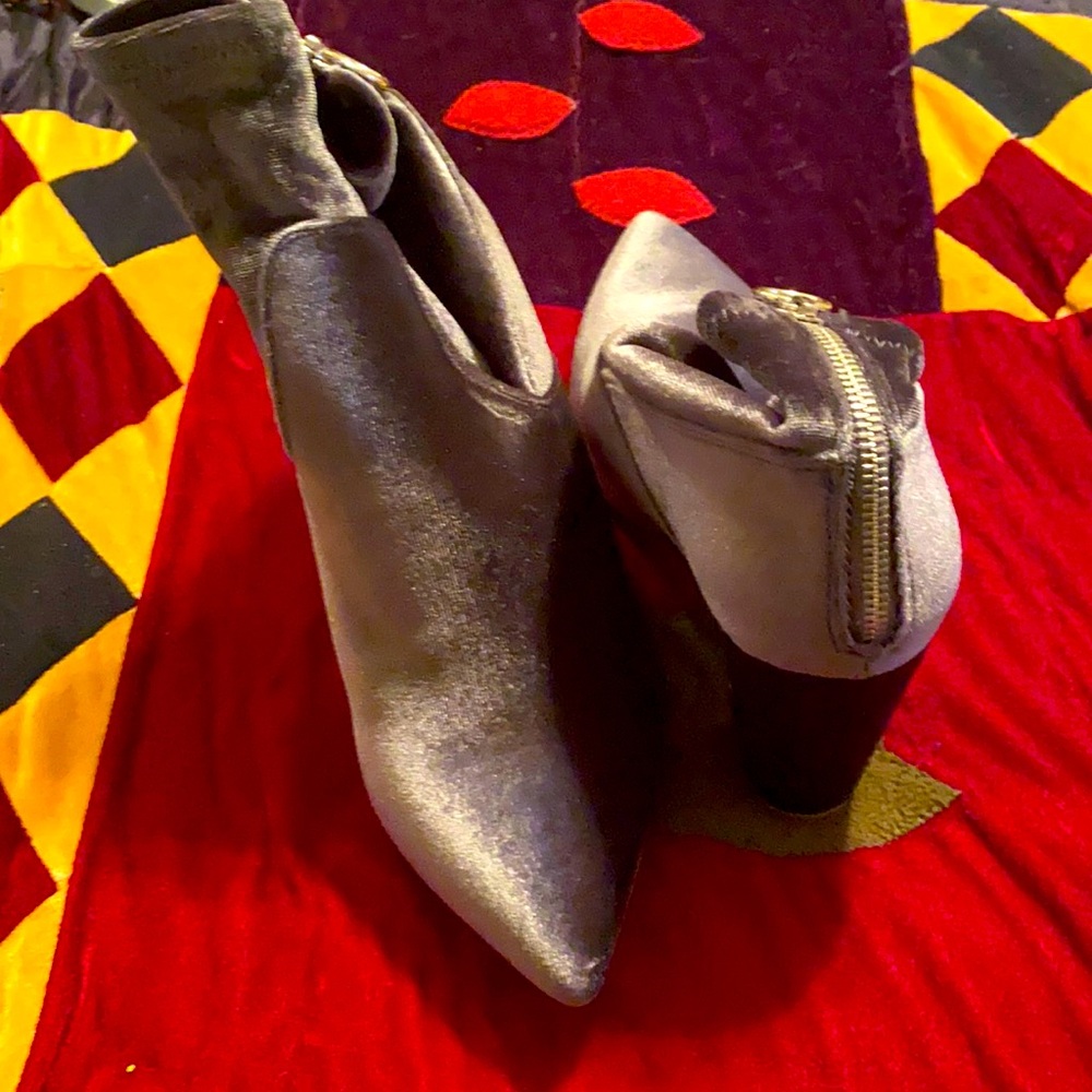 Gray Suede Bootie